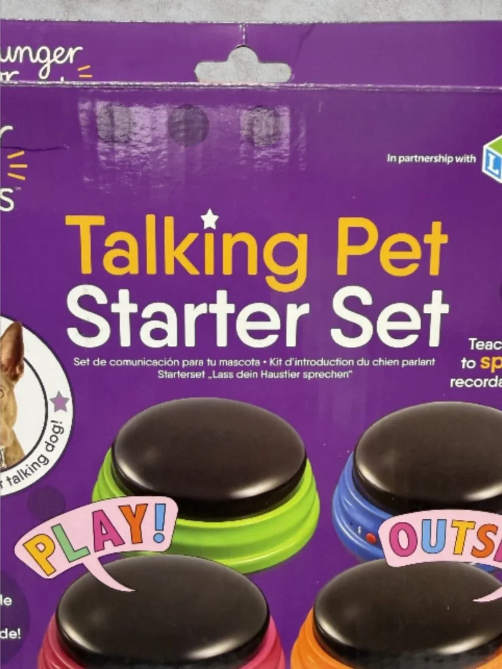 HUNGRY FOR WORDS -- Talking Pet Starter Set, 4 Buttons, Detailed Instructions
